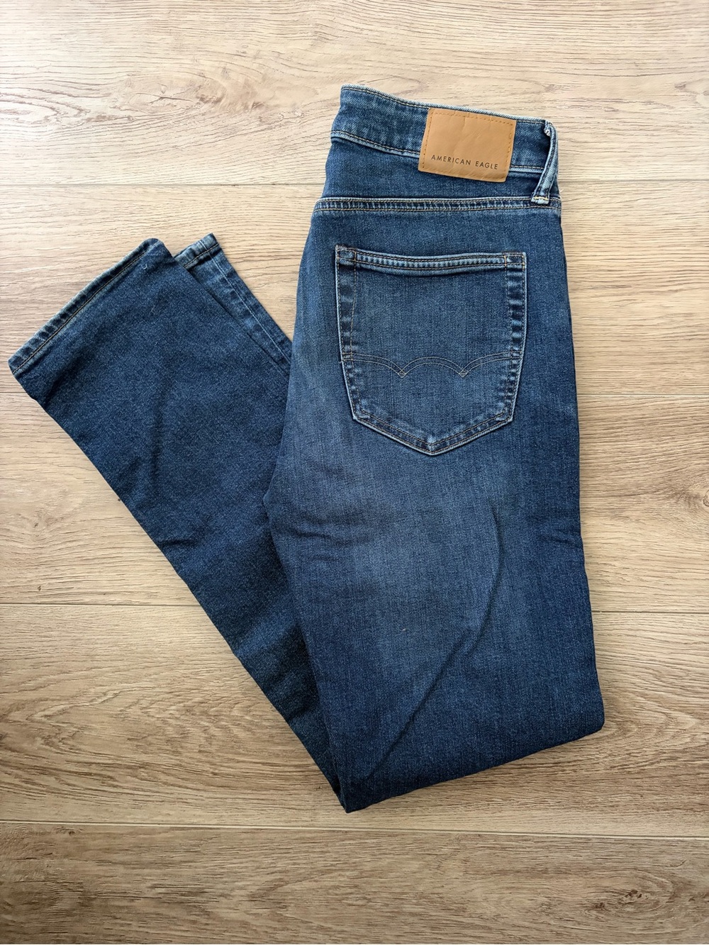 American Eagle Outfitters Slim Straight Jeans - Dark Blue